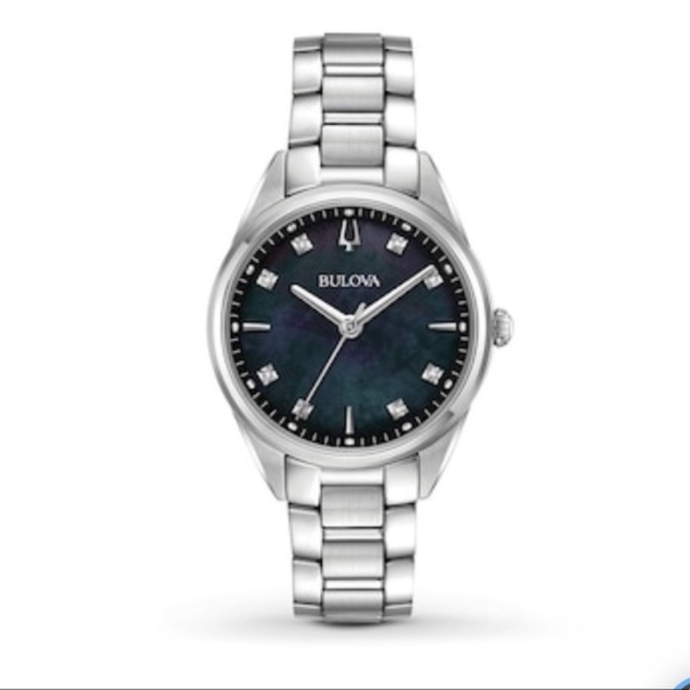 Bulova Sutton Black Mother of Pearl Dial Women's Watch